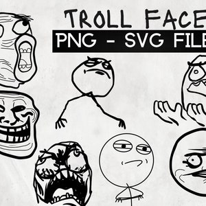 Trollface Internet Troll Internet Meme Rage Comic PNG, Clipart, Black And  White, Drawing, Face, Facial Expression