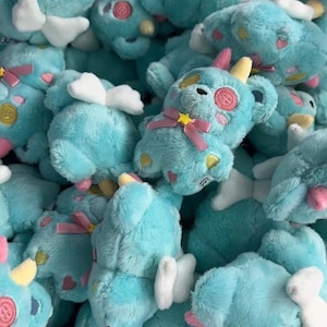 Weirdoo Plushie | Pastel Blue Teddy Bear, Mini Stuffed Animal