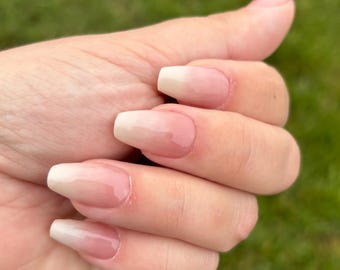 French Ombré - Baby Boomer- Customized press on nails