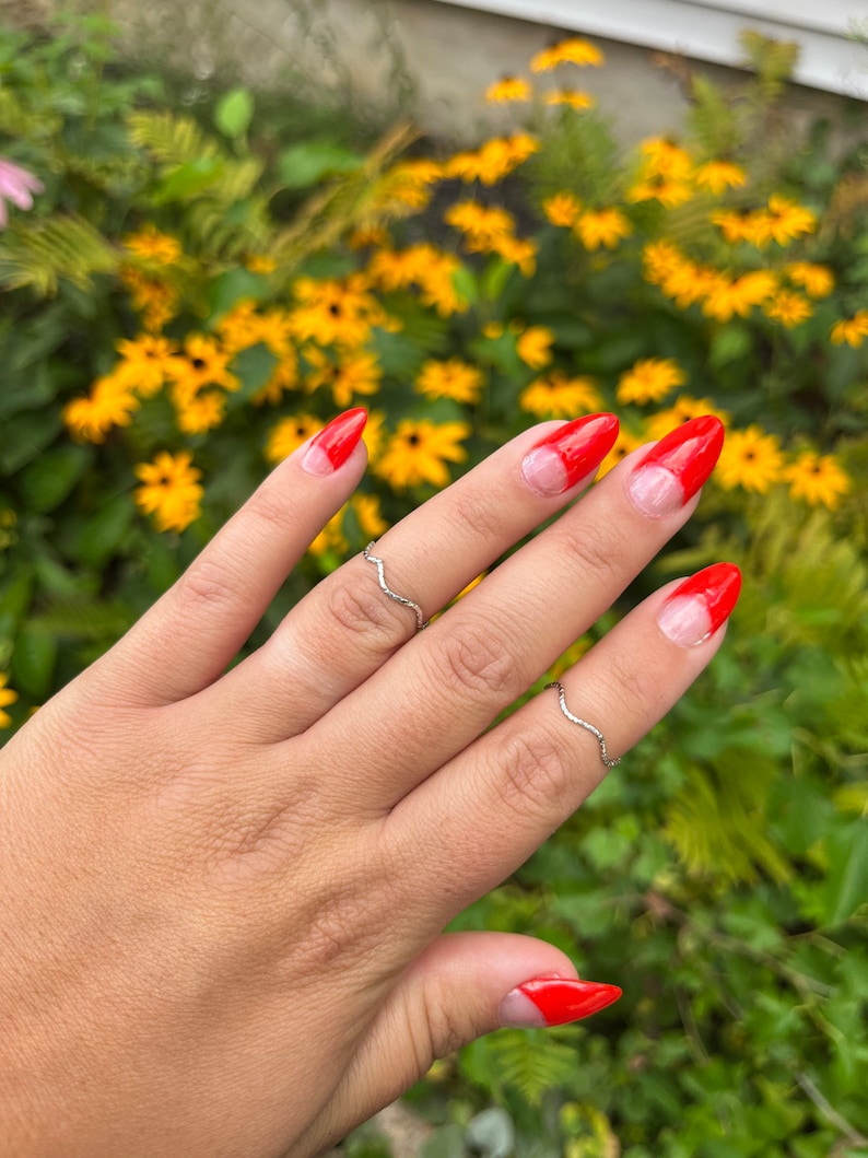 1940s Inspired Half Moon press on Nails - Etsy