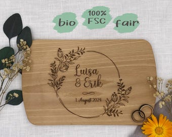 Hochzeitsgeschenk personalisiert, Geschenk Hochzeit, Hochzeit Geschenk, Schneidebrett, Schneidebrett personalisiert, Holzbrett, Brautpaar