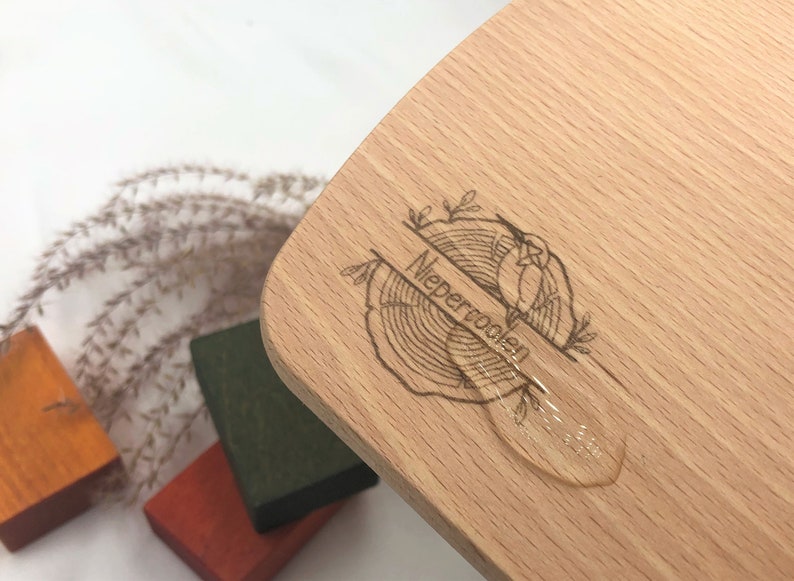 Puffin Breakfast Board, Personalized for Children Made of Wood 100