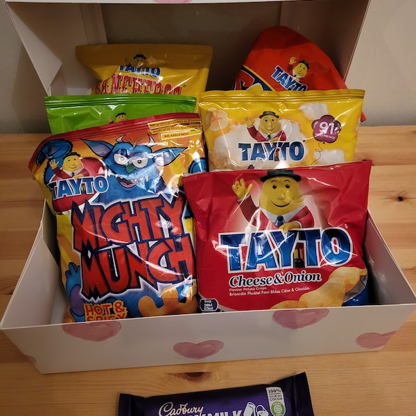 Valentines Irish Tayto mystery box secret santa stocking filler gift chocolate