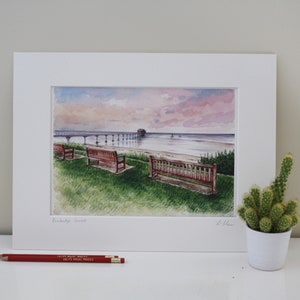 Coucher de soleil à Bembridge, île de Wight Impression artistique