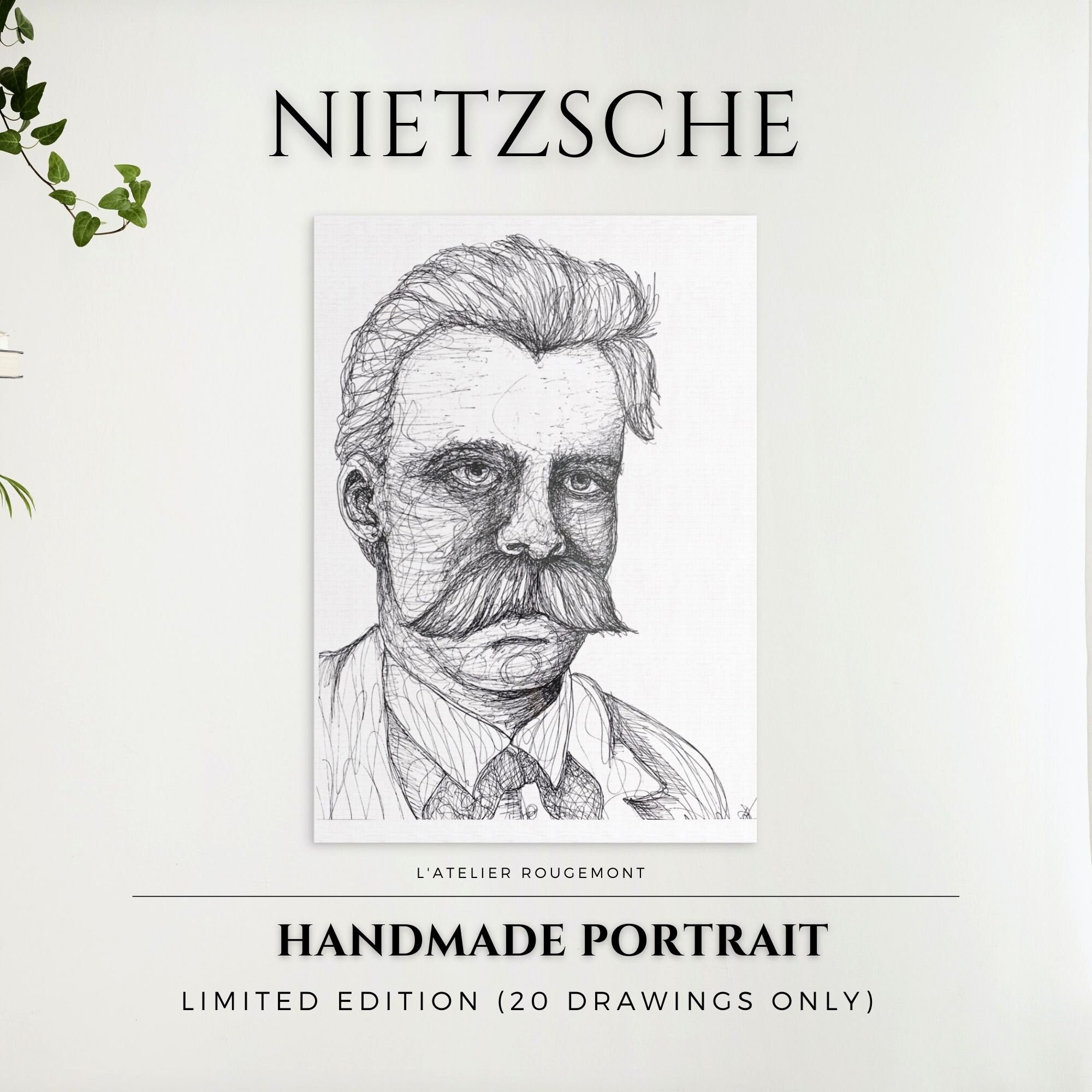 Portrait Fait à La Main - Nietzsche