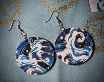 Japanese Hokusai Sea Waves Earrings