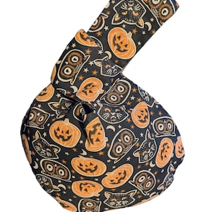 Vintage Spooky Halloween Japanese Knot Bag