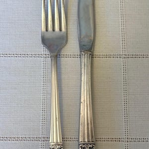 Vintage Community Silverplate Coronation Pattern Youth Fork & Knife Set