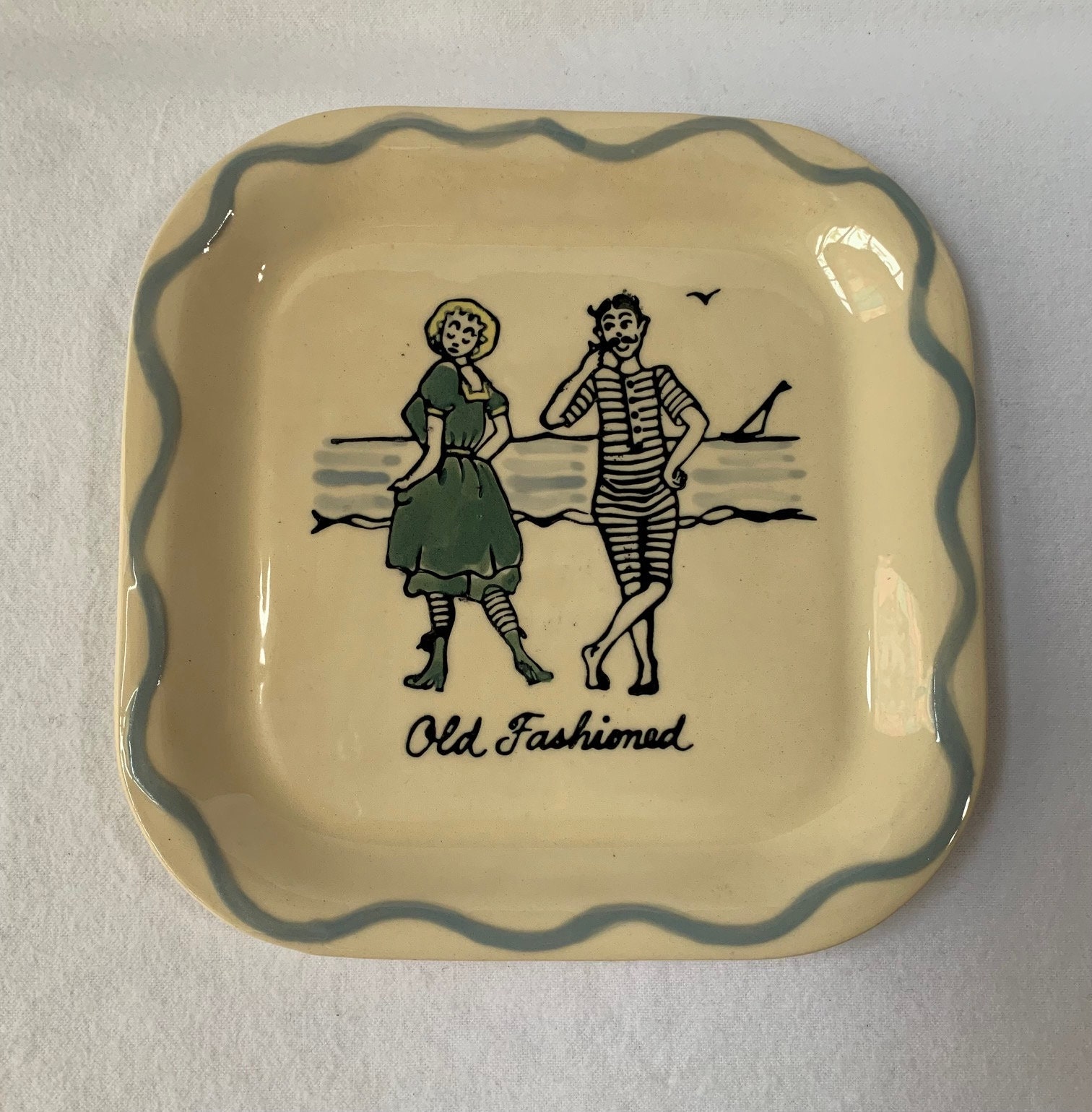 Mid Century Los Angeles Potteries Plate Choice of Zombies or Etsy