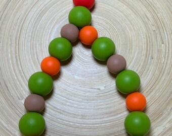Handgjort Thanksgiving-nyckelringsarmband, Thankful Vibes silikonarmband