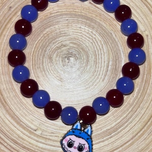 Cute Monster Labubu Beaded Charm Bracelet
