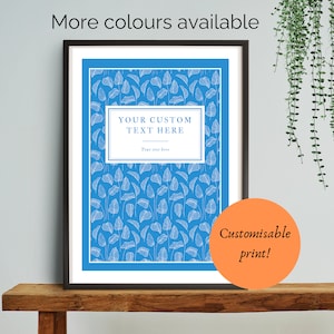 Custom Book Cover Digital Print | Classic Literature Wall Art | Book Nook Reading Corner Decor | Unique Bookish Gift