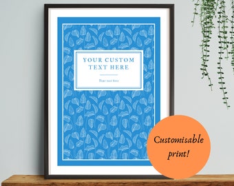 Custom Book Cover Digital Print | Classic Literature Wall Art | Book Nook Reading Corner Decor | Unique Bookish Gift