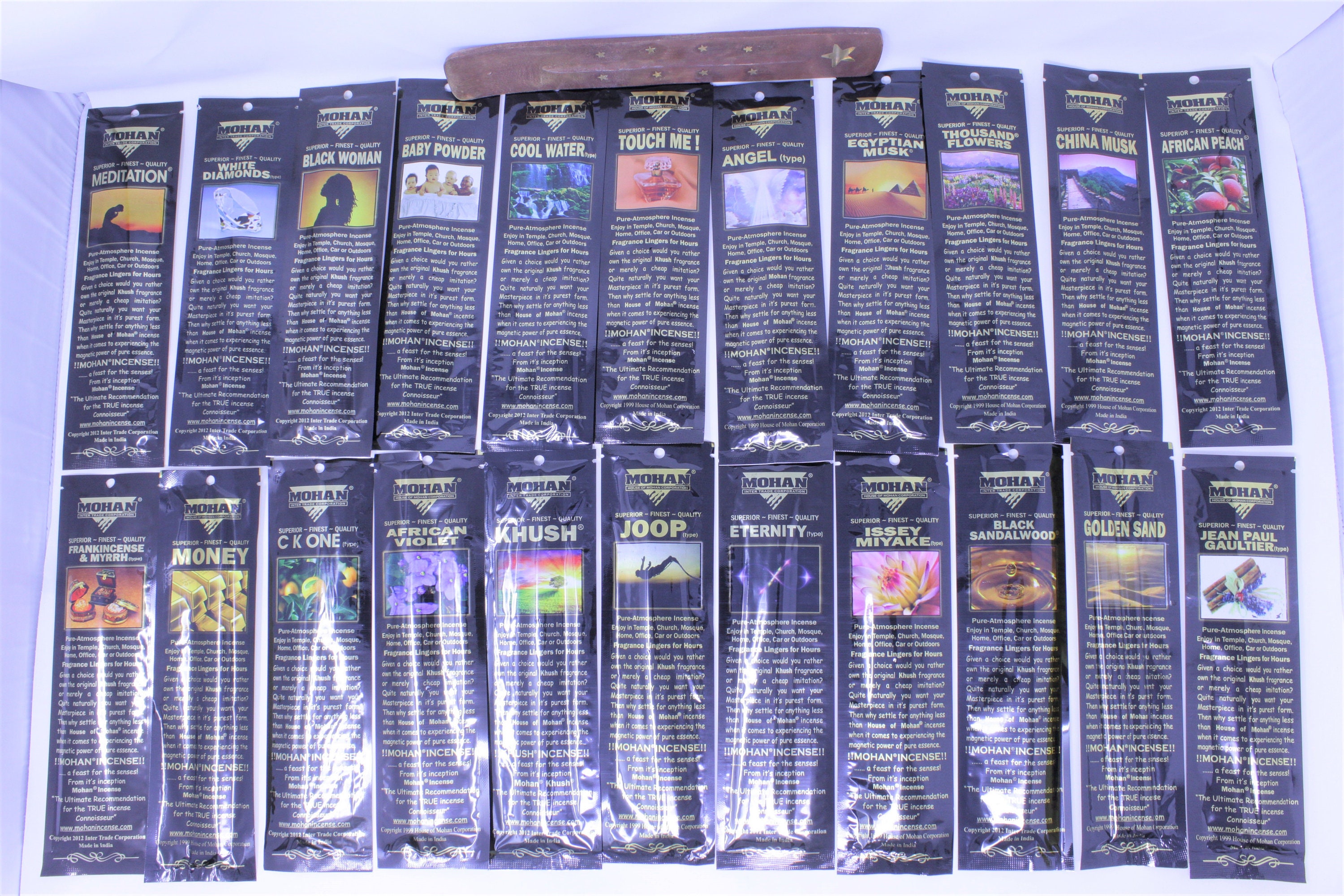House of Mohan Ultimate Scent Pack 22 Unique Incense Packs Etsy