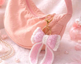 Cute Crochet Bow Keychain Pattern: Beginner Amigurumi PDF (Instant Download)