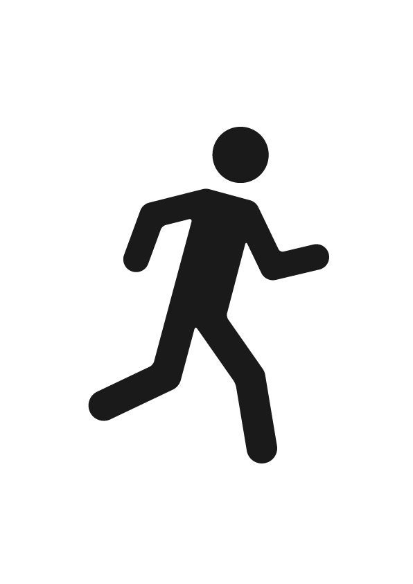 Running sign. Running sign