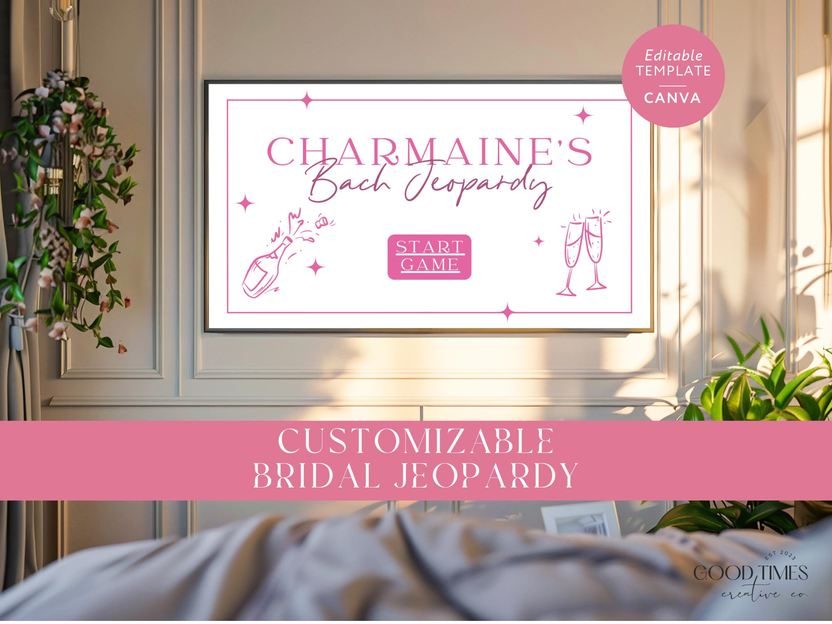 Bridal Party Jeopardy Game, Editable Party Game, Bachelorette Jeopardy, Customizable, Canva, Interactive, Bach Weekend, Bridal Shower, Fun