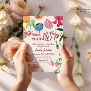 Farmer's Market Bridal Shower Invite Bundle: Editable Templates (Digital Download) image 2
