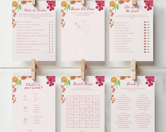 Bridal Shower Games Bundle, Fresh Off The Market Bridal Shower Game Cards, Bridal Shower Instant Download Printable Games Fun Bachelorette