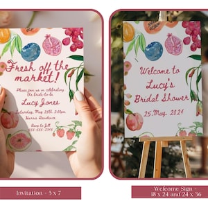 Farmer's Market Bridal Shower Invite Bundle: Editable Templates (Digital Download) image 4