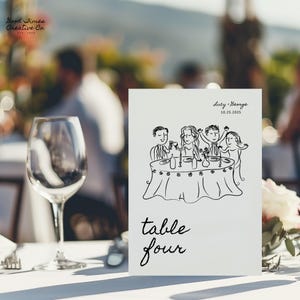 Handgeschriebene Tischnummer Vorlage Skurrile Tischnummer Hochzeitstischnummer Printable Empfang Tischnummern Schild Hochzeit Bearbeitbar