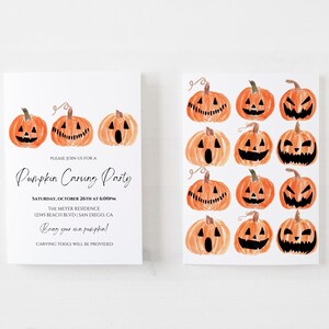 Pumpkin Carving Party Invitation Template: Spooky Halloween Invite (Canva) image 5