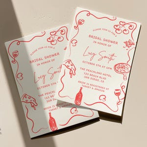 That's Amore-uitnodiging vrijgezellenfeest, met de hand getekend, grillig, uitnodigingssjabloon vrijgezellenfeest, Instant Download, leuk, bewerkbare sjabloon