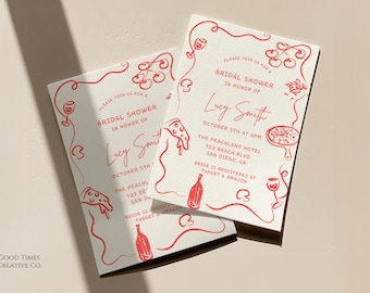That's Amore Bridal Shower Invitation: Italian Theme (Editable Template)
