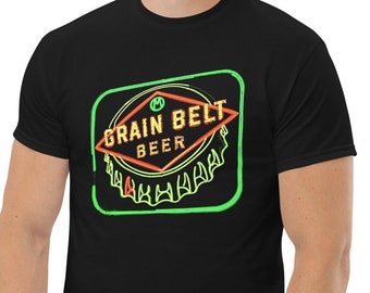 Camiseta con letrero de neón de cerveza Grain Belt: camiseta gráfica de Minneapolis