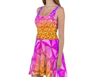 Vestido de patinadora de Spaceship Earth: disfraz para correr inspirado en Epcot