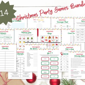 Christmas Party Games Bundle | Printable Holiday Games | Holiday Party Games | Printable Games | Kids | Adults | Family Office Group