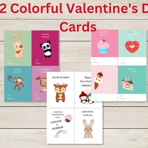 Druckbare Valentinstagskarten | Valentinstag für Kinder | Klassenzimmer Valentinstag Karte | Printable Kinder Valentinstag | Ausmalkarten