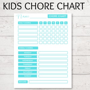 Kids Chore Chart, Responsibility Chart, Reward Chart, Weekly Chore Chart, To Do List For Kids, Family Chore Chart, Chore Chart,