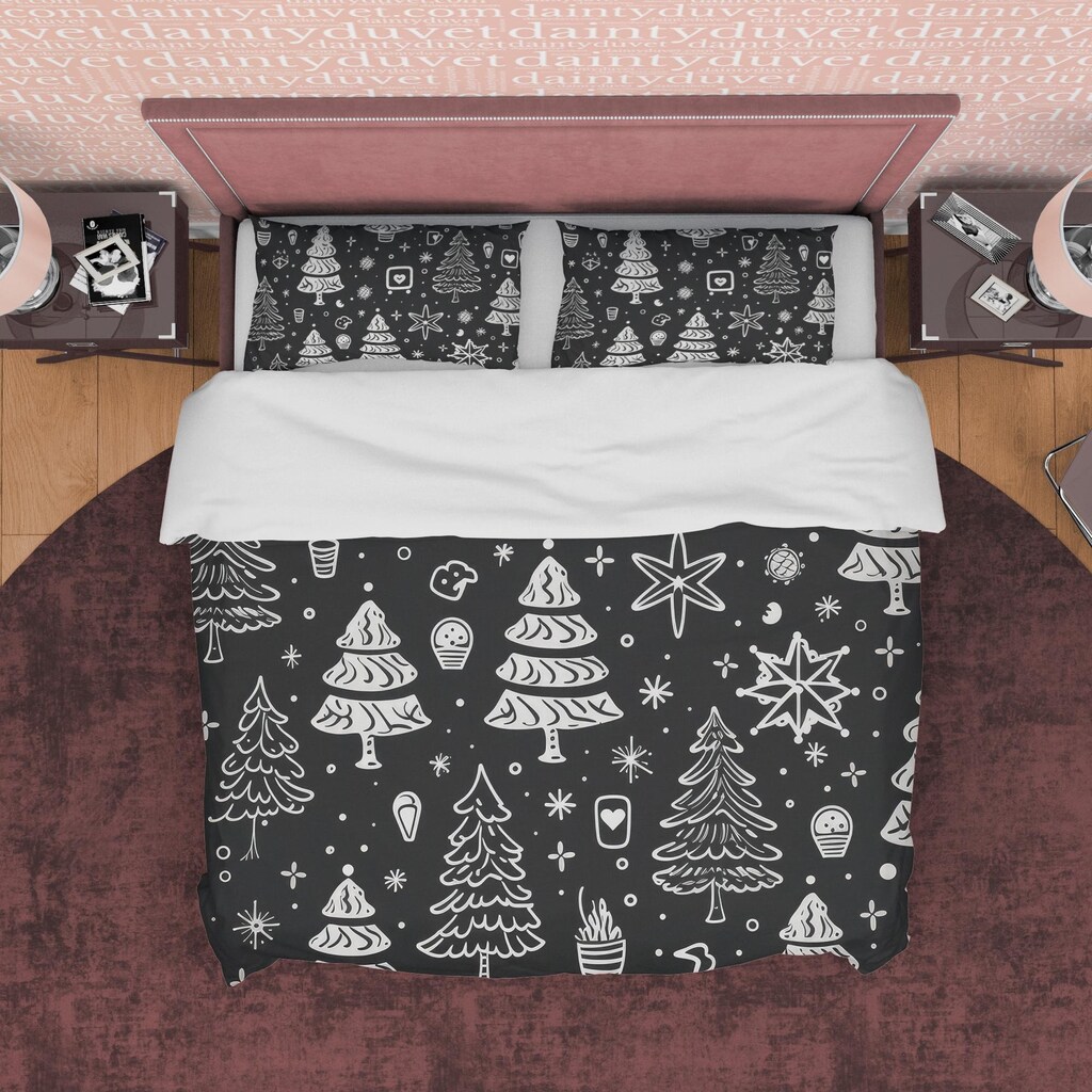 Emma Barclay Federa Copricuscino Natalizia 43x43 Cm - Con Babbo Natale E Ricami - Arazzo Rosso, Retro Unitone