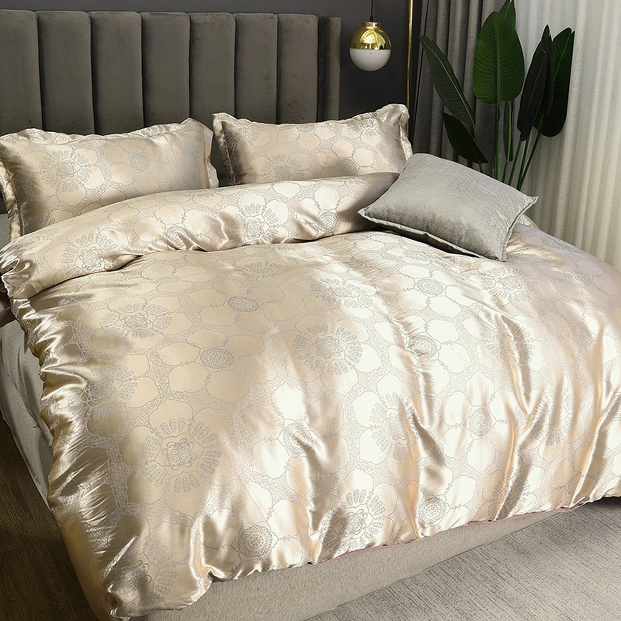 Luxury Golden Floral Bedding Made With 