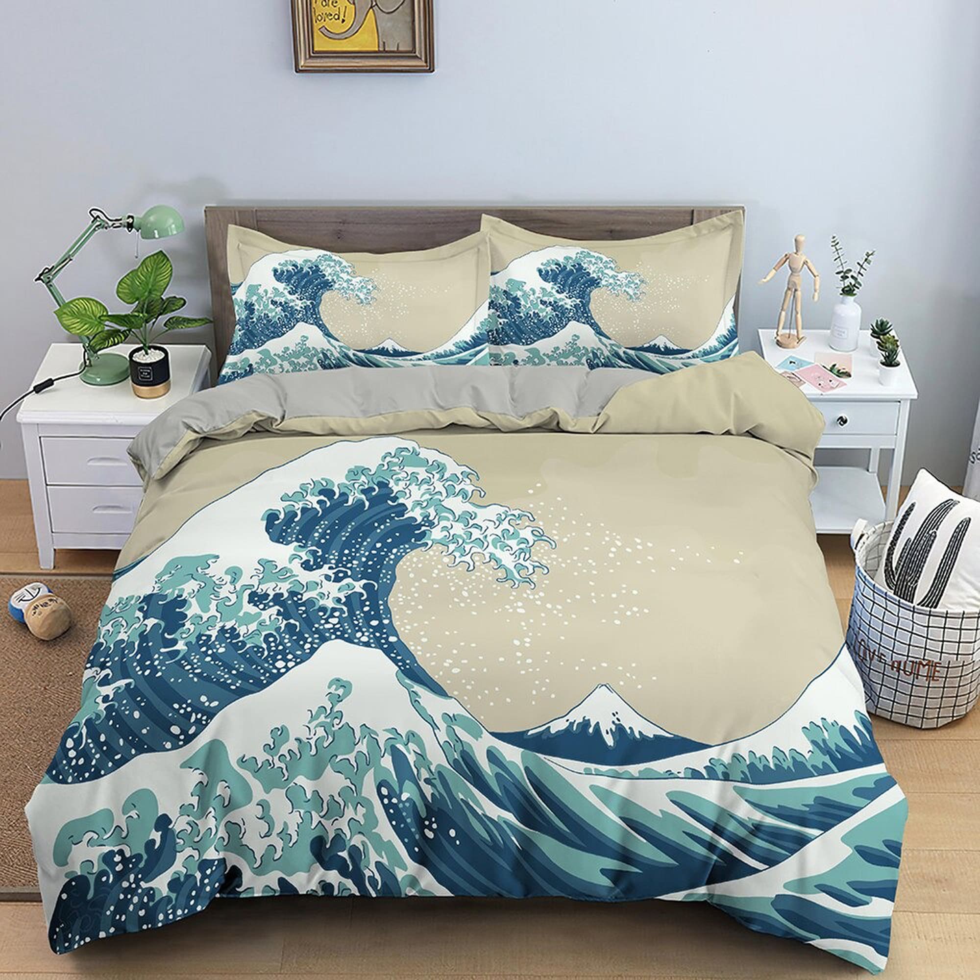 Japanese Duvet Cover Set Aesthetic Hot Pink Duvet Cover King Queen Full