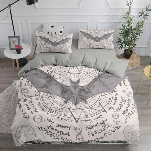 alchemy-goth-bat-halloween-bedding-pillowcase-black-duvet-etsy