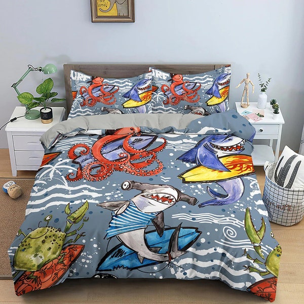 Shark Duvet Cover Etsy