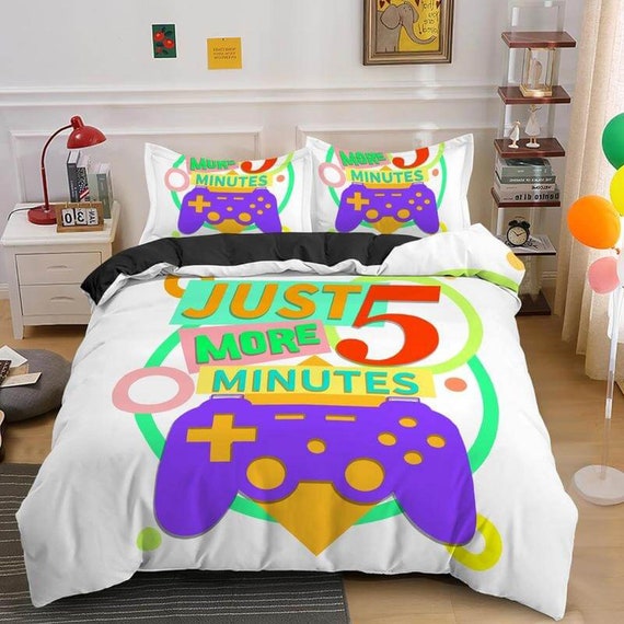 Just 5 More Minutes Funny Gamer Bedding Duvet Cover Video - Etsy Just 5 More Minutes Funny Gamer Bedding Duvet Cover Video - Etsy