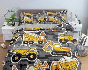 Aazon.co: Feelyou Kids Construction Coforter Set Equipent Trucks