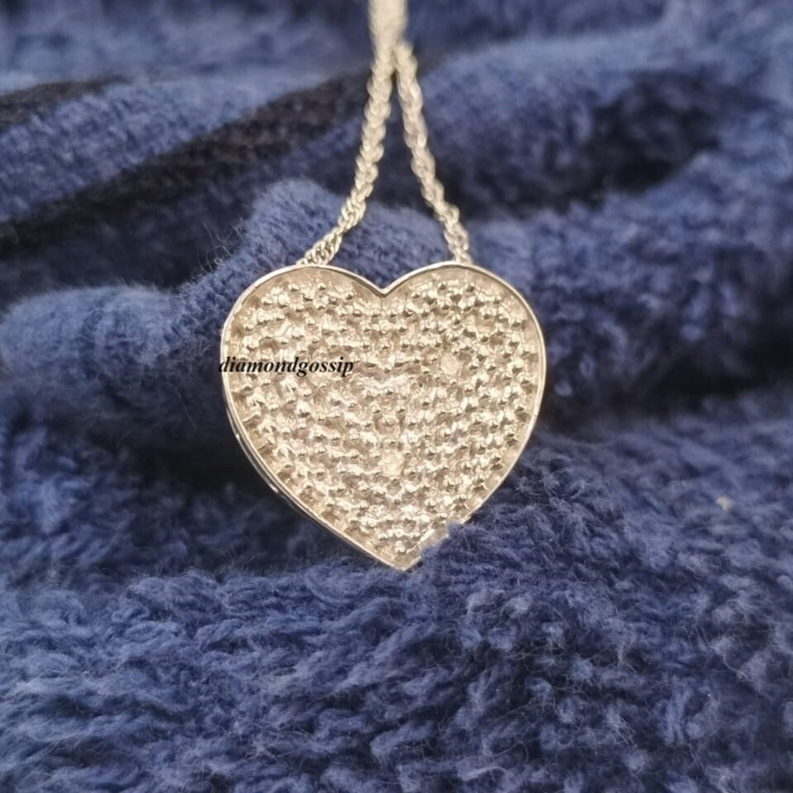 Heart Necklace CZ heartsilvercz Diamondgift for Girlfriendbirthday
