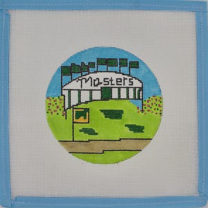 Masters Augusta Golf Handpainted Needlepoint Canvas | 18 or 13 Mesh
