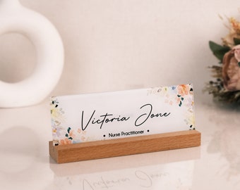 Custom Office Decor | Desk Name Plate Personalized | Personalized Gifts |  Acrylic Name Plate | Gifts for Coworker | Christmas Gift for Boss