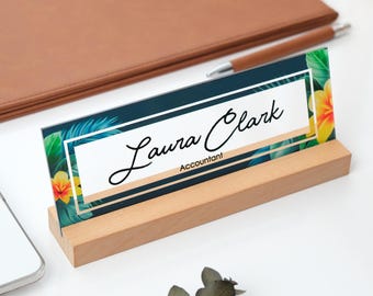 Spersonalizowana akrylowa tabliczka na biurko: niestandardowa dekoracja biura, prezent dla współpracownika