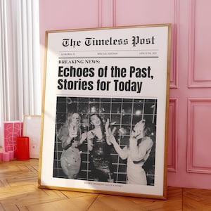 Custom Newspaper Print - A Personalized Newsprint Poster, Wedding Anniversary,  Best friend Gift, Print Wall Art, Custom Newspaper Photo