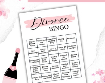 Divorce Bingo Party Game: Fun Printable (PDF)