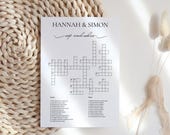 Custom Wedding Crossword Puzzle: Sip and Solve Game (Digital Download)