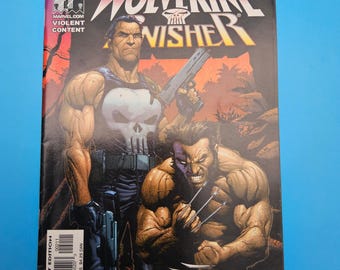 Fumetto d'epoca di Wolverine e Punisher