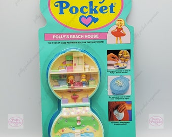 NEW Polly Pocket Fashion Game Board Tin Box Puzzle Dolls RARE Beach Playset  HTF