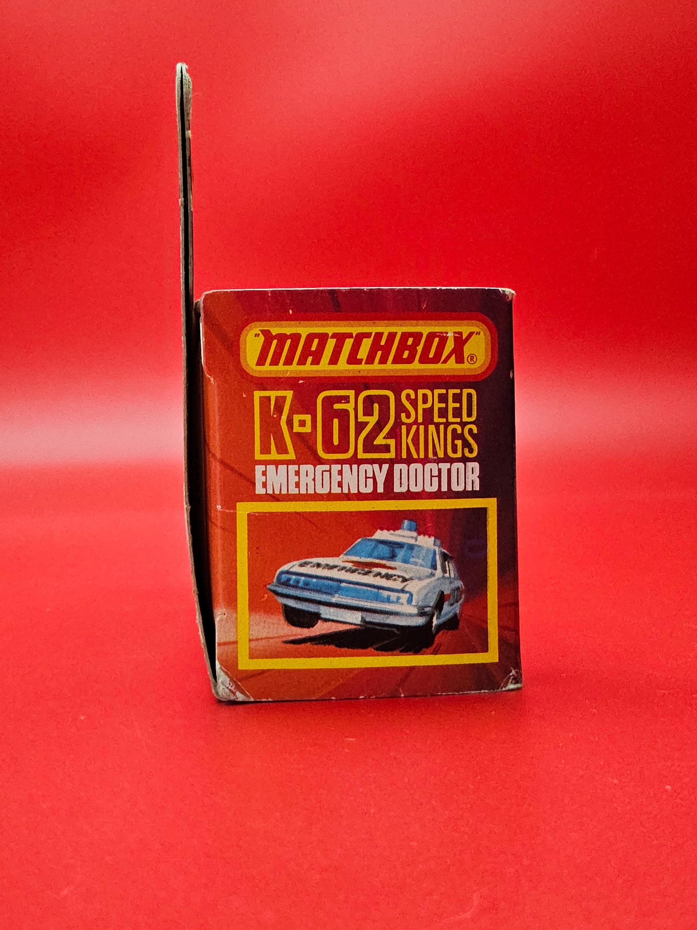 ミニカー MATCHBOX K-62 EMERGENCY DOCTOR Matchbox Speedkings K62 Emergency Doctor Car in Original Packaging